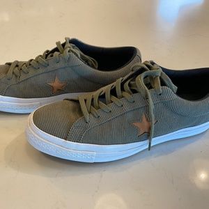 army/olive green Converse
